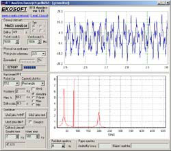 Program na výpočty FFT analýzou